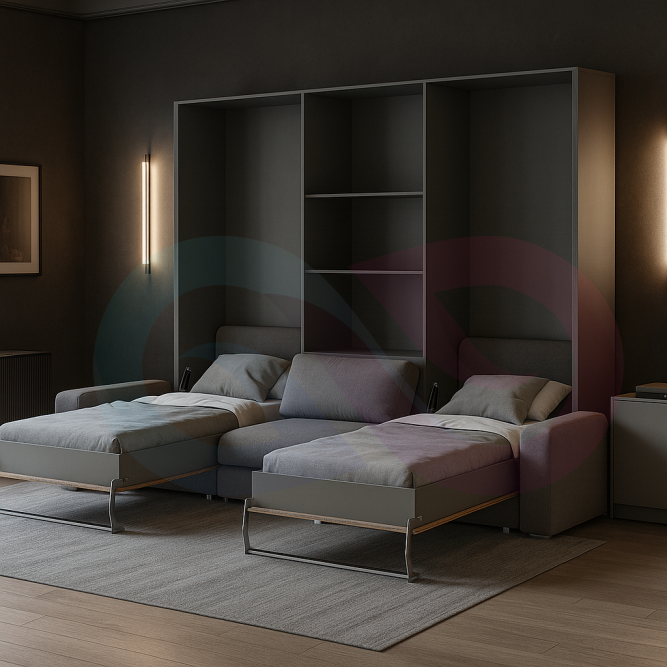 Шкаф-кровать с диваном Челли