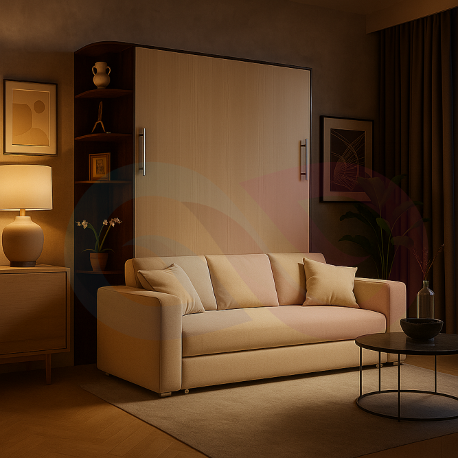 Шкаф-кровать трансформер с диваном Изи