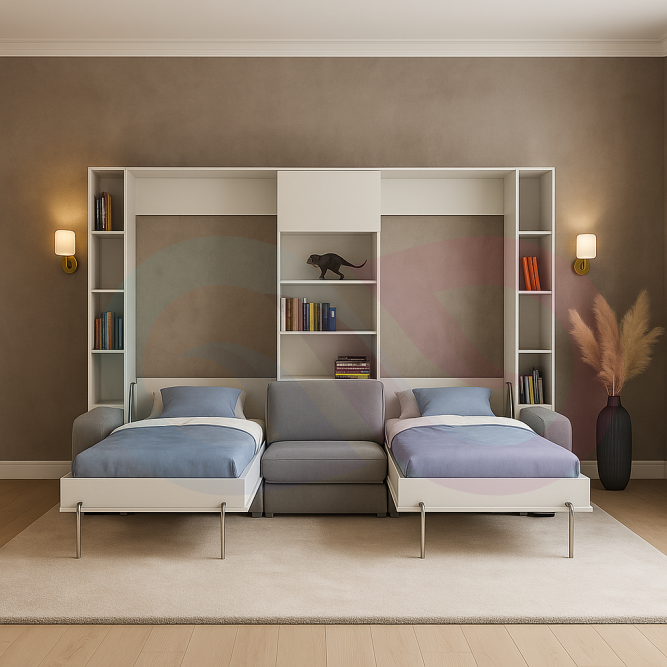 Шкаф-кровать трансформер с диваном Сиерра