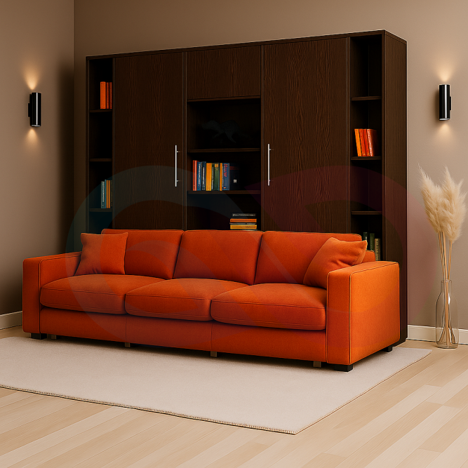 Шкаф-кровать трансформер с диваном Сиерра