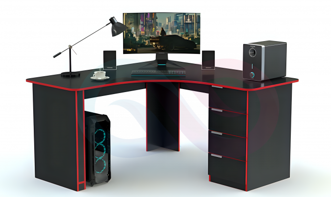 Угловой компьютерный стол Хьюго