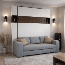 Шкаф-кровать с диваном Браун