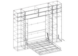 Шкаф-кровать с диваном Кластер