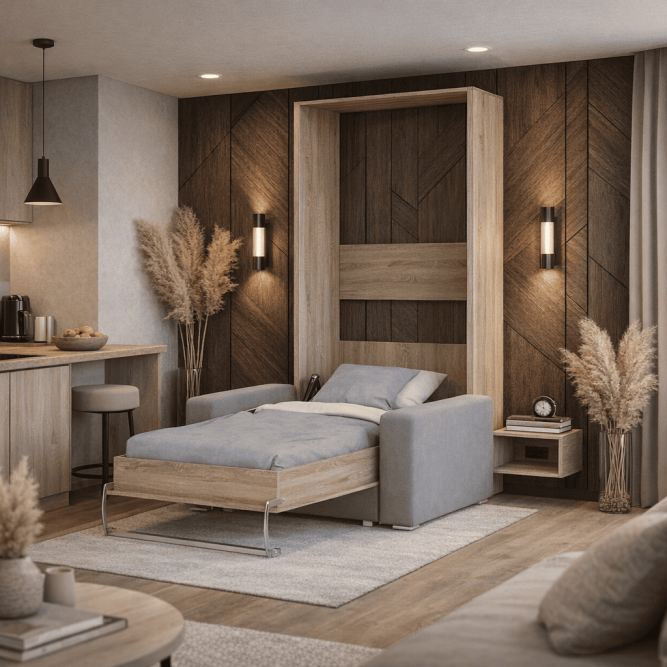 Шкаф-кровать с диваном Изольда