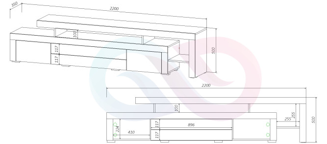 Тумба под ТВ ДеЛонги
